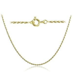 Unisex 18k Gold over 925 SS 1mm Diamond Chain